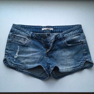 Denim Booty Shorts Bootie Shorts Medium Blue Sz 27